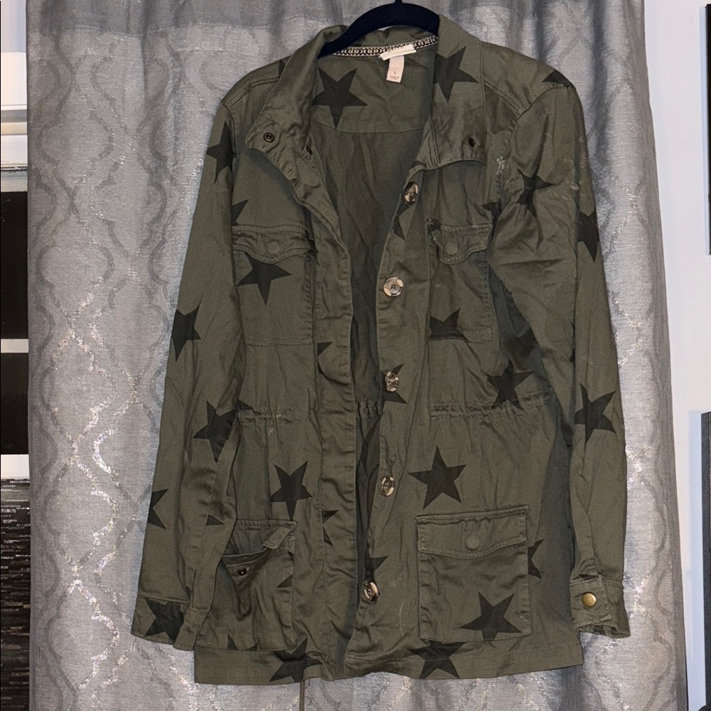Knox Rose Olive Star Utility Jacket
